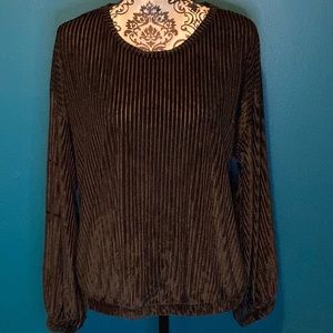 EUC Dantelle velour top sz L